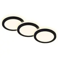 Briloner Ledinbouwlamp LED-inbouwspots, set van 3, zwart, 3xLED-printplaat/3W