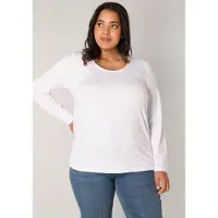 Base Level Curvy longsleeve Alize wit female | Maat: 44