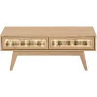 Loft 24 Salontafel Bridget 2 laden, poten van massief hout, breedte 110 cm, hoogte 43 cm (1 stuk)