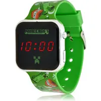 Lobbes LED Watch Minecraft - Kinderhorloge Met LED Display Voor Datum en Tijd - Groen