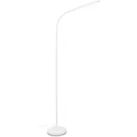 Briloner LED-vloerlamp Pivaz, dimbaar, wit / opaal, Woon-/ Eetkamer, metaal, Modern, LED vloerlamp