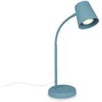 Briloner Skriva - Tafellamp - bureaulamp - met snoer - draaibaar tafellampje - excl. GU10 - 13 x 38,5 cm - blauw