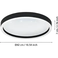 Eglo Montemorelos-Z Plafondlamp – Slimme Verlichting met RGB, Tunable White & Kristaleffect (Ø42 cm)