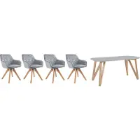 SalesFever 5-delige eetkamerset in Scandinavisch design