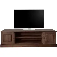 Loft 24 Tv-meubel Liotta met kabeldoorgang en 1 losse plank, massief grenen