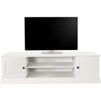 Loft 24 Tv-meubel Liotta met kabeldoorgang en 1 losse plank, massief grenen