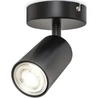 B.K.Licht - Opbouwspot - plafondspot zwart - spot met GU10 fitting - draaibar - kantelbaar - wandspots - Ø5.5cm