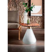 Concept Lars bijzettafel massief hout acacia mat glas