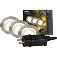 Briloner Connect to shine - LED Grondspot voor buiten - set van 3 - tuinverlichting startset - warm wit licht - IP67 - Ø4.5x6.6 cm
