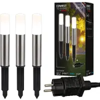 Briloner LED buitenverlichting, inbouwspots voor de grond, Junca Connect to Shine, startset van 3 stuks, 3W, warm wit licht