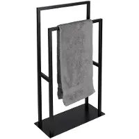 Wenko Handdoekrek Rivaltana - Vrijstaand - 2-armig - Zwart - 46x80x20cm