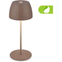 Briloner Serina Mini - Snoerloze LED tafellamp IP44 - 7503012 - Dimbaar - Touch - Spatwaterdicht - Snoerloos - Verwisselbare batterij en lichtbron - Ø8 x 20 cm - Kap Sand