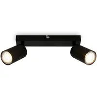 Briloner Inbouwspots, 2-licht, lengte 25,5 cm, zwart