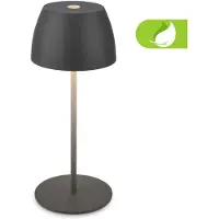 Briloner Serina Mini - Oplaadbare Tafellamp - snoerloze lamp - met touch dimbaar - met batterij - Ø8 x 20 cm - antraciet