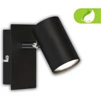 B.K.Licht BRILONER Isil A – Opbouwspot – wandlmp met EEK A lichtbron* – zwenkbaar spotjes – plafondspots zwart – 12 cm