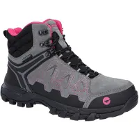 Hi-tec V-Lite Explorer WP Koe-Suède Leren Wandelschoenen Voor Dames Grijs/Fuchsia