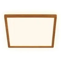 Briloner Plafondlamp Tava Wood, hout licht, Woon-/ Eetkamer, Kunststof, plafondlamp