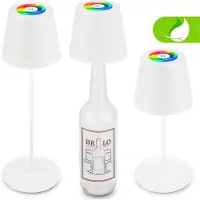 Briloner Calida - Oplaadbare Tafellamp - dimbaar - voor binnen en buiten - 3 in 1 - RGBW - IP44 - snoerloze - in hoogte verstelbaar - 36 x Ø 10,5 cm - wit