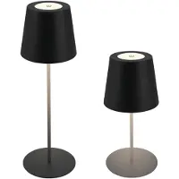 B.K.Licht Tafellamp voor buiten BK_TL1595 Accu LED tafellamp, 3-niveau touchdimmer, met USB 2.700 k, 200 lm, 2,5w, ip44, 12h brandduur, 36 x 10,5 cm, zwart (1 stuk)