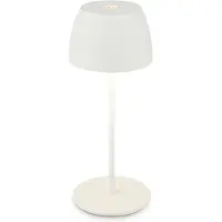 B.K.Licht Tafellamp voor buiten BK_TL1605 Mini Accu LED tafellamp, touchdimmer, met USB-C 2.700 k, 150 lm, 2,5w, ip44, verwisselbare accu, 4h-24h brandduur, wit (1 stuk)
