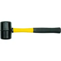 VOREL - Rubber Hamer - 1200g - Fiberglas Handvat - TUV GS