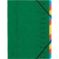 Exacompta Sorteermap 54123E A4 Groen Spaanplaat 24 x 1 x 32 cm