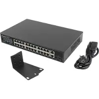 Lanberg USB 2.0 Adapter - - RSGE-24P-2GE-2S-360 - 2 Poorten - Fast Ethernet - Wit