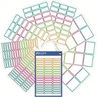 Avery Zweckform AVERY Schooletiketten Klevend Kleurenassortiment 130 x 183 mm