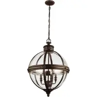 FEISS LED Kroonluchter | 4X E14 Max 60W | Dimbaar | British Bronze