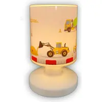 Niermann Standby Tafellamp Baustelle, wit / opaal, Kinderkamer, Kunststof, Tafellamp