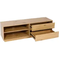 Mendler TV-rek -J78, TV-tafel lowboard ladekast, lade, MDF 42x140x40cm ~ eiken look