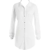 Hanro Nachthemd met effen design en knoopsluiting
