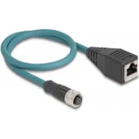 DeLOCK M12 8-pins A-gecodeerd (v) - RJ45 (v) industriële netwerkkabel | CAT5e | PU | 0,50 meter