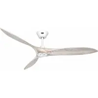 CasaFan ECO AIRSCREW 152 MW-BW Plafondventilator (Ø x h) 152 cm x 360 mm Kleur ventilatorbladen: Hout (mat) Kleur behuizing: Wit (zijdemat)