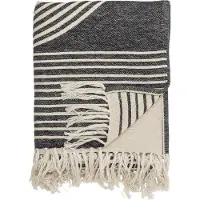 Bloomingville Anek Plaid, Zwart, Katoen