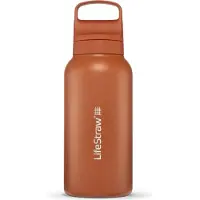 LifeStraw Go 2.0 Stainless Steel Water Filter Bottle, oranje