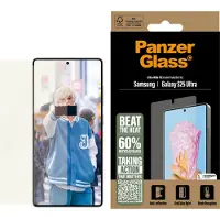 PanzerGlass All-in-One Ultra-Wide Fit Anti-Bacterial Screenprotector voor de Samsung Galaxy S25 Ultra