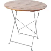 Mojawo Biertuin tafel, inklapbare tafel, tuintafel, statafel, inklapbaar, staal, diameter 80 cm