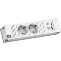 Bachmann CONI 2xCEE7/3 1xUSB A/C 22W 0,2m GST18 RAL9010