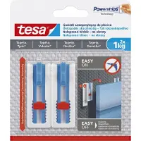 TESA - Zelfklevende Spijker voor Canvas - 2x1kg - Aanpasbaar - Voor Behang en Pleisterwerk