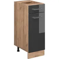 Vicco R-Line Keukenonderkast – 30 cm zonder werkblad Antraciet Hoogglans
