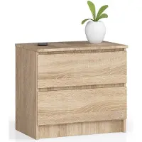 Akord Ladekast K60 met 2 Lades / Furniture Factory / Sonoma Eik / 60 x 55 x 40 cm