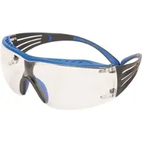3M veiligheidsbril SecureFit SF401, EN 166, blauw/grijze veren, heldere PC-lens, randloos, ca. 22g