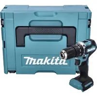 Makita Boormachine + slagboor, DHP 487 ZJ Accu klopboormachine 18 V 40 Nm Brushless + Makpac - zonder accu, zonder lader (Oplaadbare batterij)