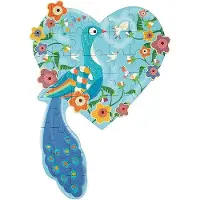 Scratch Contour Puzzel - Pauw - 41X58Cm - 40 Stukjes - 3 Jaar