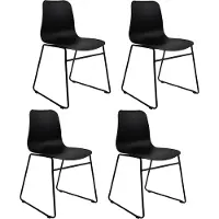Kick Collection Set van 4 eetkamerstoel Kiki - zwart