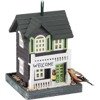 Merkloos Vogelvoederhuisje hangend - voederhuisje tuin - vogelhuisje hout - tuinvogels