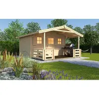 Weka Tuinhuis Met Overkapping 110 Type B Gr2 380x580cm