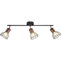 Sanico Drievoudige plafondlamp Sofia, zwart, 3x E14