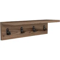 Chic Home Collection Stijlvolle Kapstok - Walnoot Design - 60x14,5x16,3cm - Duurzaam Melamine Materiaal